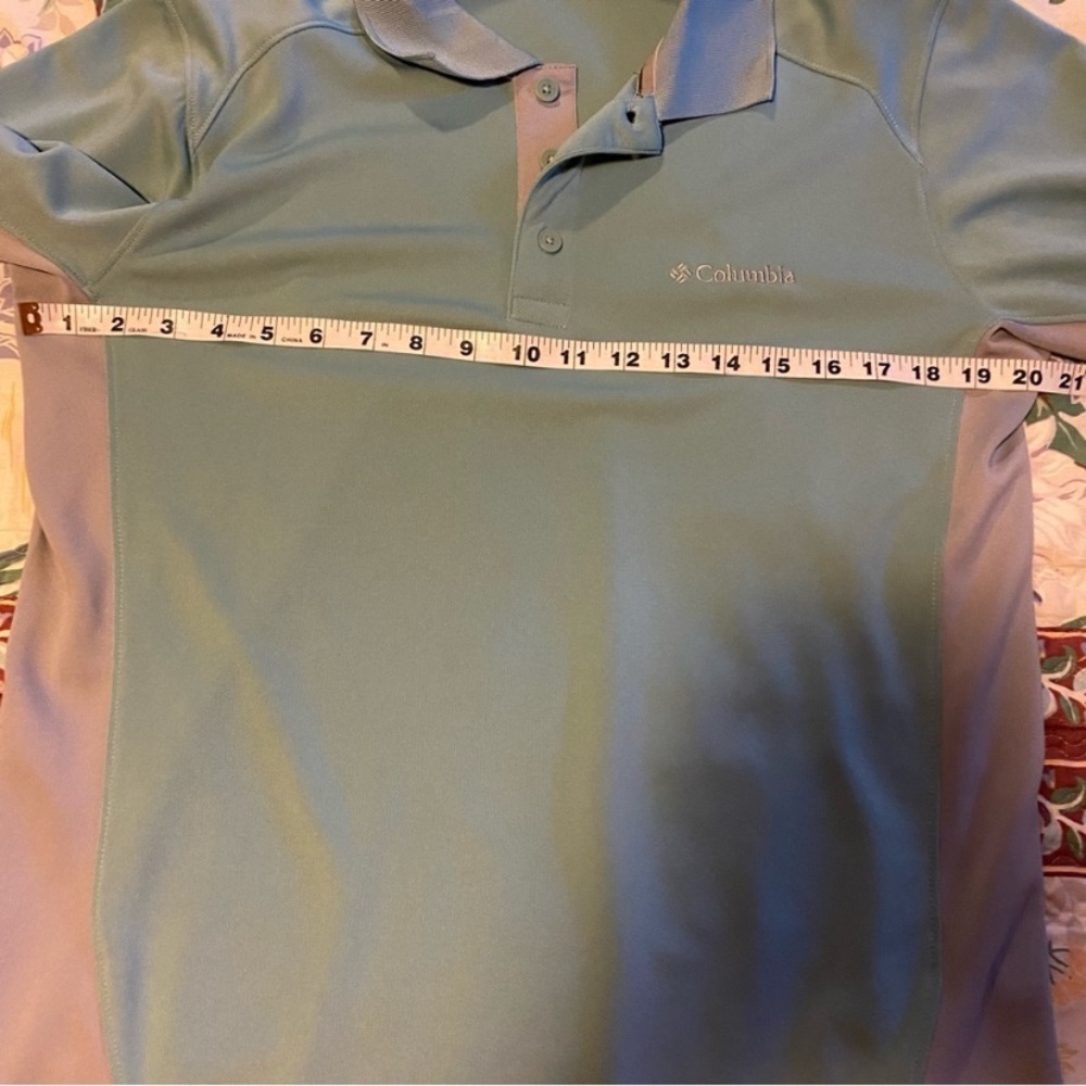Columbia Men’s baby blue/gray Omnishade shirt sleeve polo shirt Size S - Picture 5 of 5
